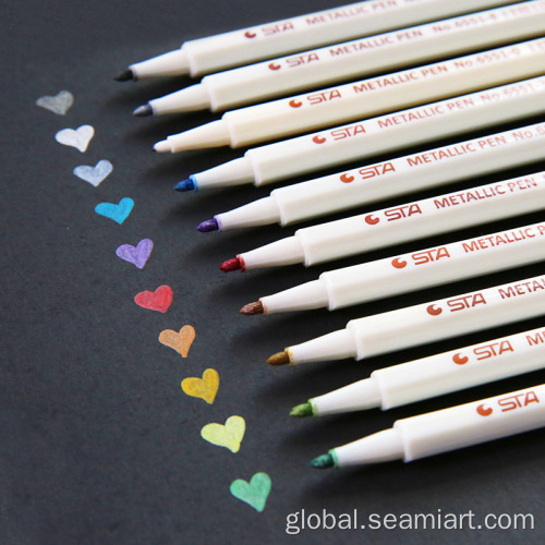 10 Colors Painting Pen Set Metallic micron pen Detailed marking color Metal marker Supplier